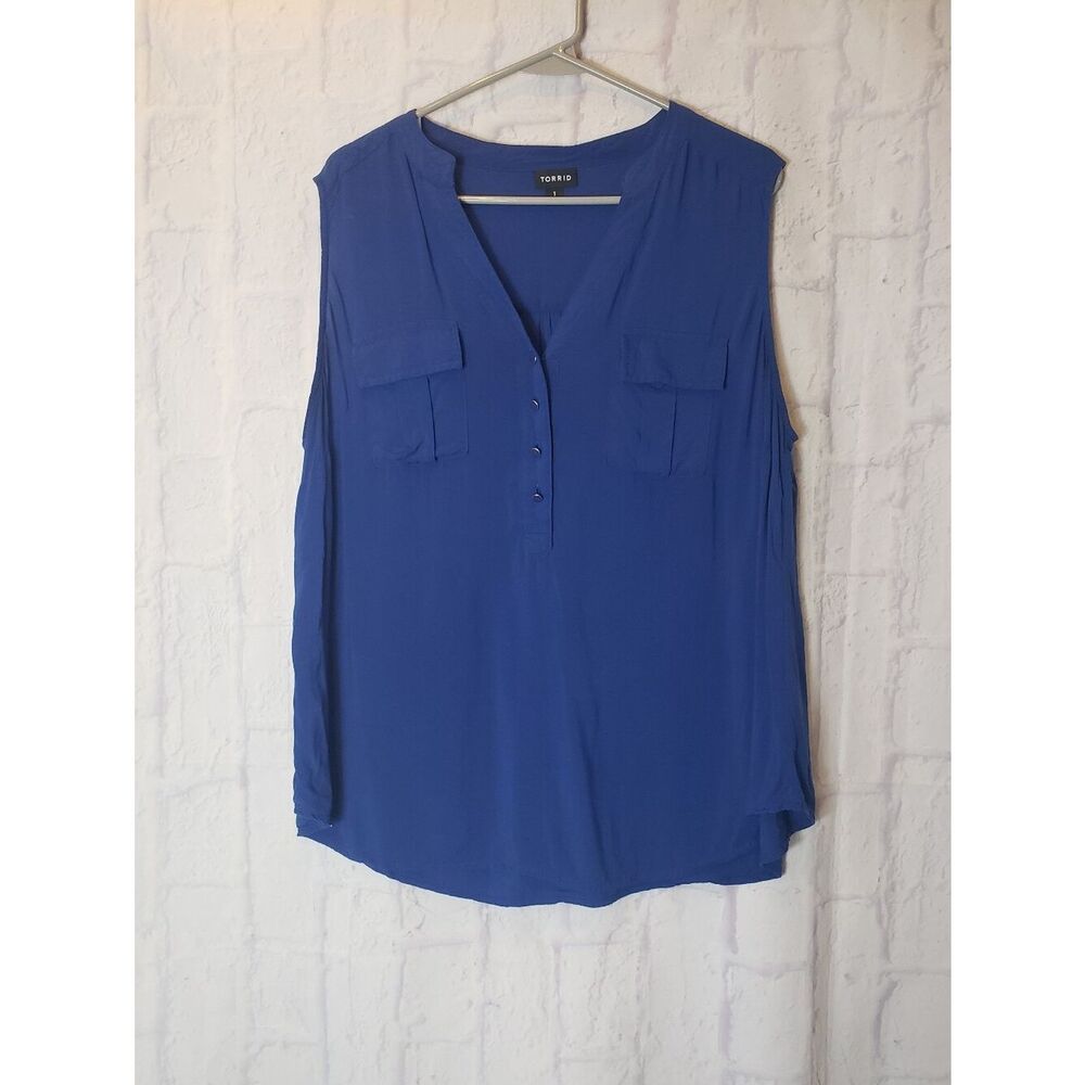 TORRID Flowy Sleeveless Top Royal Blue 1X
